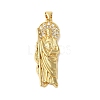 Rack Plating Brass Micro Pave Clear Cubic Zirconia Perdants KK-C067-02A-G-1