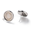Non-Tarnish 304 Stainless Steel Stud Earring Settings STAS-I161-01E-P-2