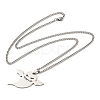 Non-Tarnish 201 Stainless Steel Pendant Necklaces for Man NJEW-Q336-02E-P-5