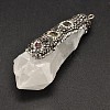 Nuggets Crystal Polymer Clay Rhinestone Big Pendants FIND-F003-17-2