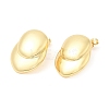 Brass Twist Teardrop Stud Earrings EJEW-K251-17G-1