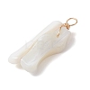 Natural Trochid Shell Pendants PALLOY-JF02809-02-4