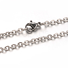 304 Stainless Steel Rolo Chain Necklaces NJEW-M151-02P-1