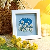 DIY Flower Pattern Photo Frame Embroidery Kits for Beginner PW-WG0A42E-03-1