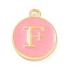 Golden Plated Alloy Enamel Charms ENAM-Q437-14F-1