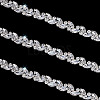 1 Yard Brass Glass Link Chains AJEW-AR0002-74-1