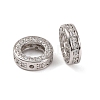 925 Sterling Silver Micro Pave Clear Cubic Zirconia Bead Frames STER-P061-01A-P-2