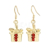 Christmas Theme Alloy Rhinestone Dangle Earrings EJEW-JE06627-04-2