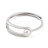 Round Natural Pearl Finger Rings STER-Z009-10P-3
