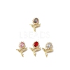 Rack Plating Brass Micro Pave Cubic Zirconia Pendants KK-G500-31A-G-1