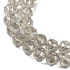 Transparent Electroplate Glass Beads Strands EGLA-N002-34C-C14-3
