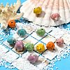 12Pcs 6 Colors Handmade Printed Porcelain Beads PORC-CJ0001-35-6