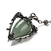 Mixed Gemstone Triangle Dowsing Pendulum Pendants G-G022-01AS-4