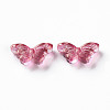 Transparent Spray Painted Glass Beads LS-GLAA-S190-018A-02-2