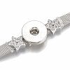 Alloy Rhinestone Snap Cord Bracelet Making BJEW-S136-06-4