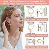 24 Pairs 4 Style Brass Leverback Earring Findings DIY-CN0002-60-2