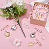 20Pcs DIY Iron Brooch Photo Frame Bouquets Decoration Making Kits JEWB-DR00004-4