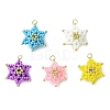 Seed Beads Beaded Charms PALLOY-MZ00286-1