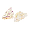 Electroplate and Golden Metal Enlaced Glass Beads EGLA-T029-03B-2