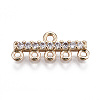 Brass Micro Pave Clear Cubic Zirconia Chandelier Component Links KK-S359-163-RS-1