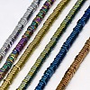 Electroplate Non-magnetic Synthetic Hematite Beads Strands G-J165-4mm-M-1