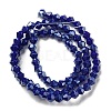 Opaque Solid Color Electroplate Glass Beads Strands GLAA-F029-P4mm-C10-2