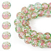 1 Strand Handmade Glod Sand Lampwork Beads Strands LAMP-TA0002-09F-1