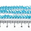 Electroplate Glass Bead Strands EGLA-R015-4mm-12-5