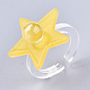 (Jewelry Parties Factory Sale)Transparent Acrylic Cuff Rings RJEW-S047-003-4