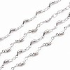 201 Stainless Steel Moon & Oval Link Chains STAS-N092-112-1