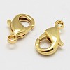 Brass Lobster Claw Clasps KK-P058-01G-NR-1