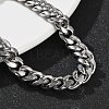 304 Stainless Steel Cuban Link Chain Bracelets for Men BJEW-Z081-01P-03-2