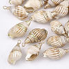 Electroplate Spiral Shell Pendants X-SSHEL-S262-18B-1