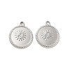Tarnish Resistant 304 Stainless Steel Pendants Rhinestone Settings STAS-B032-09P-2