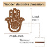 Creative Natural Wooden Wall Hanging Decoration AJEW-WH0331-002-2