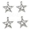 Antique Silver Tibetan Style Star Pendant(Left and Right Random Delivery) X-LF8939Y-4