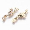 Brass Micro Pave Cubic Zirconia Pendants KK-S359-071-RS-2