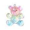 Transparent Resin Pendants RESI-H036-01A-1
