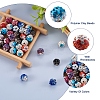 Spritewelry 64Pcs 8 Colors Two-Tone Handmade Polymer Clay Disco Ball Beads RB-SW0001-01-4