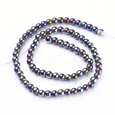 Glass Beads Strands X-GR4mm27Y-AB-1