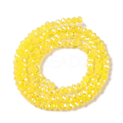 Baking Electroplate Glass Beads Strands DGLA-A039-J4mm-B23-1