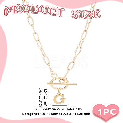 304 Stainless Steel Letter Pendant Necklaces NJEW-LP0001-52G-G-1