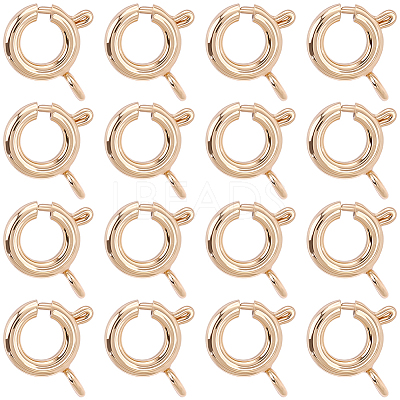 20Pcs Brass Spring Ring Clasps KK-BBC0027-68B-G-1