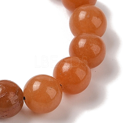 10mm Round Natural Red Aventurine Braided Bead Bracelets BJEW-C067-01C-11-1