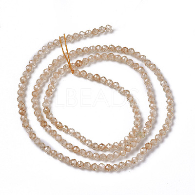 Cubic Zirconia Beads Strands G-F596-48F-2mm-1