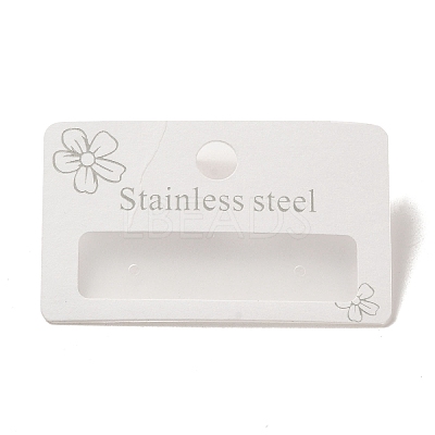 Paper & Plastic Single Earring Display Card with Word Stainless Steel CDIS-L009-11-1