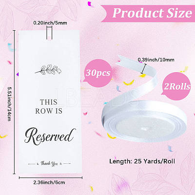 2 Sets Paper Seat Reserved Sign Hanging AJEW-CN0006-22-1