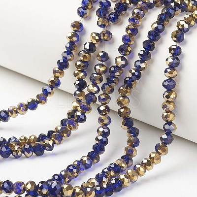 Electroplate Transparent Glass Beads Strands LS-EGLA-A034-T6mm-O05-1