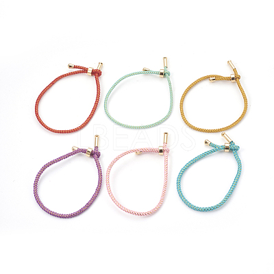 Couple Adjustable Nylon Cord Bracelets BJEW-F362-B-G-1