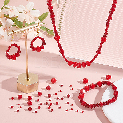 7 Strands 7 Styles  Opaque Solid Color Glass Beads Strands EGLA-GO0001-02A-1